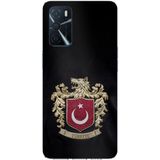 Techtree Oppo A16 - A54 - A55 Uyumlu Türk Sembolü Kurt ve Bayrak Desenli Baskılı Silikon Kılıf