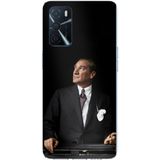 Techtree Oppo A16 - A54 - A55 Uyumlu Ufka Bakan Lider Atatürk Baskılı Silikon Kılıf