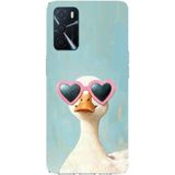 Techtree Oppo A16 - A54 - A55 Uyumlu Yağlı Boya Pop-Art Ördek Baskılı Silikon Kılıf