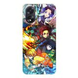 Techtree Oppo A38 Uyumlu Demon Slayer Efsanesi:iblis Avcıları Baskılı Silikon Kılıf
