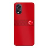Techtree Oppo A38 Uyumlu Türk Milli Takım Izgara Desenli Forma Baskılı Silikon Kılıf