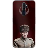 Techtree Oppo A5/A9 2020 Uyumlu Ay Yıldız ve Başkomutan Atatürk Baskılı Silikon Kılıf