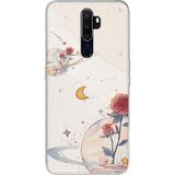 Techtree Oppo A5/A9 2020 Uyumlu Gezegen, Yıldız ve Gül Baskılı Silikon Kılıf