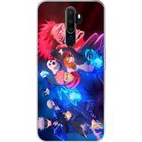 Techtree Oppo A5/A9 2020 Uyumlu Jujutsu Kaisen Baskılı Silikon Kılıf