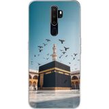 Techtree Oppo A5/A9 2020 Uyumlu Kabe Umre ve Kuşlar Baskılı Silikon Kılıf