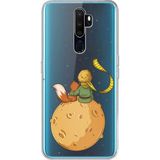 Techtree Oppo A5/A9 2020 Uyumlu Küçük Prens Gezegen Boa Tasarımlı Baskılı Silikon Kılıf