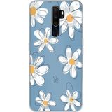 Techtree Oppo A5/A9 2020 Uyumlu Mavi Papatya Bahçesi Baskılı Silikon Kılıf