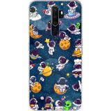 Techtree Oppo A5/A9 2020 Uyumlu Minik Astronotlar Uzayda Baskılı Silikon Kılıf