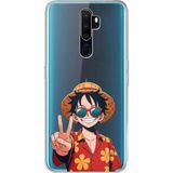 Techtree Oppo A5/A9 2020 Uyumlu Monkey D. Luffy Tasarımlı Baskılı Silikon Kılıf