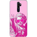 Techtree Oppo A5/A9 2020 Uyumlu Neon Gözlüklü Modern Eros Baskılı Silikon Kılıf