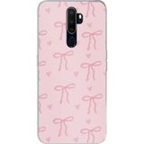 Techtree Oppo A5/A9 2020 Uyumlu Pembe Kalpli Fiyonklar Baskılı Silikon Kılıf