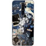 Techtree Oppo A5/A9 2020 Uyumlu Retro Astronot Tasarımlı Baskılı Silikon Kılıf