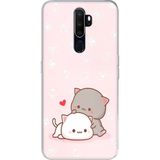 Techtree Oppo A5/A9 2020 Uyumlu Sevimli ve Remontik Kediler Baskılı Silikon Kılıf