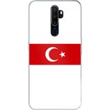 Techtree Oppo A5/A9 2020 Uyumlu Türk Milli Takım Beyaz Forma Baskılı Silikon Kılıf