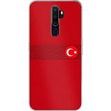 Techtree Oppo A5/A9 2020 Uyumlu Türk Milli Takım Izgara Desenli Forma Baskılı Silikon Kılıf