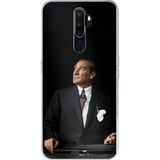 Techtree Oppo A5/A9 2020 Uyumlu Ufka Bakan Lider Atatürk Baskılı Silikon Kılıf