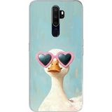 Techtree Oppo A5/A9 2020 Uyumlu Yağlı Boya Pop-Art Ördek Baskılı Silikon Kılıf