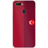 Techtree Oppo A5S-AX7-A12 Uyumlu Türk Milli Takım Parçalı Forma Baskılı Silikon Kılıf