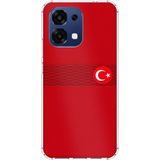 Techtree Oppo A6 PRO Uyumlu Türk Milli Takım Izgara Desenli Forma Baskılı Silikon Kılıf