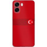Techtree Oppo A6T - A6X Uyumlu Türk Milli Takım Izgara Desenli Forma Baskılı Silikon Kılıf