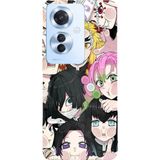 Techtree OPPO Reno 11F Uyumlu Demon Slayer Manga Baskılı Silikon Kılıf