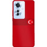 Techtree OPPO Reno 11F Uyumlu Türk Milli Takım Izgara Desenli Forma Baskılı Silikon Kılıf