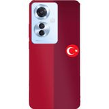 Techtree OPPO Reno 11F Uyumlu Türk Milli Takım Parçalı Forma Baskılı Silikon Kılıf