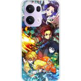 Techtree Oppo Reno 13 Pro Uyumlu Demon Slayer Efsanesi:iblis Avcıları Baskılı Silikon Kılıf