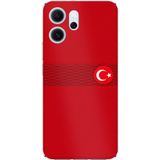 Techtree OPPO Reno 14F Uyumlu Türk Milli Takım Izgara Desenli Forma Baskılı Silikon Kılıf