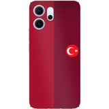 Techtree OPPO Reno 14F Uyumlu Türk Milli Takım Parçalı Forma Baskılı Silikon Kılıf
