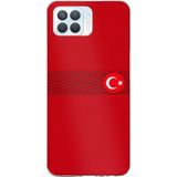 Techtree OPPO Reno 4 Lite Uyumlu Türk Milli Takım Izgara Desenli Forma Baskılı Silikon Kılıf