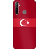 Techtree Realme 5i - 6i - C3 Uyumlu Türk Milli Takım Kırmızı Forma Baskılı Silikon Kılıf
