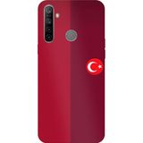 Techtree Realme 5i - 6i - C3 Uyumlu Türk Milli Takım Parçalı Forma Baskılı Silikon Kılıf