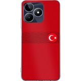 Techtree Realme C53 Uyumlu Türk Milli Takım Izgara Desenli Forma Baskılı Silikon Kılıf