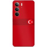 Techtree Realme C75 Uyumlu Türk Milli Takım Izgara Desenli Forma Baskılı Silikon Kılıf