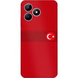 Techtree Realme Note 50 Uyumlu Türk Milli Takım Izgara Desenli Forma Baskılı Silikon Kılıf