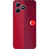 Techtree Realme Note 50 Uyumlu Türk Milli Takım Parçalı Forma Baskılı Silikon Kılıf