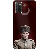Techtree Samsung Galaxy A02s Uyumlu Ay Yıldız Ve Başkomutan Atatürk Baskılı Silikon Kılıf