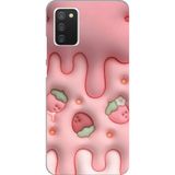 Techtree Samsung Galaxy A02S Uyumlu Çilekli Pasta Baskılı Silikon Kılıf