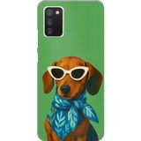 Techtree Samsung Galaxy A02S Uyumlu Cool Dachshund Köpek Baskılı Silikon Kılıf
