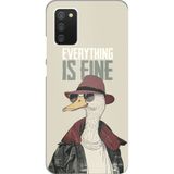 Techtree Samsung Galaxy A02S Uyumlu Everything is fine Baskılı Silikon Kılıf