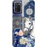 Techtree Samsung Galaxy A02S Uyumlu Geleneksel Motifli Beyaz At Baskılı Silikon Kılıf