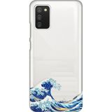 Techtree Samsung Galaxy A02S Uyumlu Kanagawa Oki Nami Ura Dalgası Tasarımlı Baskılı Silikon Kılıf