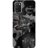 Techtree Samsung Galaxy A02S Uyumlu Kemal Atatürk İmza Baskılı Silikon Kılıf