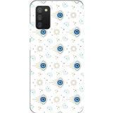 Techtree Samsung Galaxy A02S Uyumlu Nazar Boncuğu Güneş ve Hilal Baskılı Silikon Kılıf