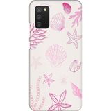 Techtree Samsung Galaxy A02s Uyumlu Pembe Deniz Yıldızı Ve Kabuk Baskılı Silikon Kılıf