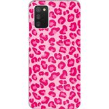 Techtree Samsung Galaxy A02S Uyumlu Pembe Leopar Tasarımlı Baskılı Silikon Kılıf
