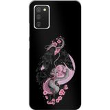 Techtree Samsung Galaxy A02S Uyumlu Pembe Siyah Yılan Baskılı Silikon Kılıf