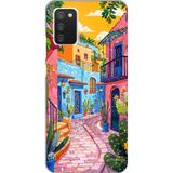 Techtree Samsung Galaxy A02S Uyumlu Renkli Sanat Sokak Silikon Kılıf Baskılı Silikon Kılıf