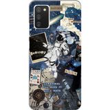 Techtree Samsung Galaxy A02S Uyumlu Retro Astronot Tasarımlı Baskılı Silikon Kılıf